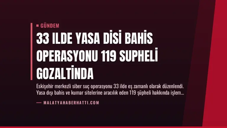 33 Ilde Yasa Disi Bahis Operasyonu 119 Supheli Gozaltinda