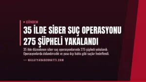 35 İlde Siber Suç Operasyonu 275 Şüpheli Yakalandı