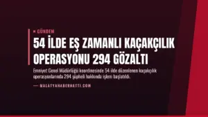 54 İlde Eş Zamanlı Kaçakçılık Operasyonu 294 Gözaltı