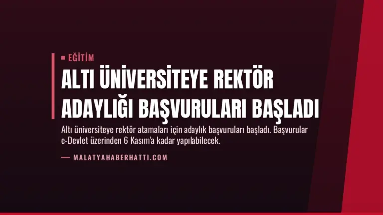 Altı Üniversiteye Rektör Adaylığı Başvuruları Başladı