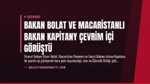 Bakan Bolat ve Macaristanlı Bakan Kapitany Çevrim İçi Görüştü