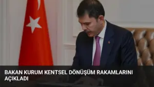Bakan Kurum Kentsel Dönüşüm Rakamlarını Açıkladı