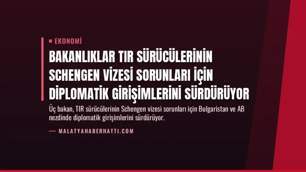 Bakanlıklar TIR Sürücülerinin Schengen Vizesi Sorunları İçin Diplomatik Girişimlerini Sürdürüyor