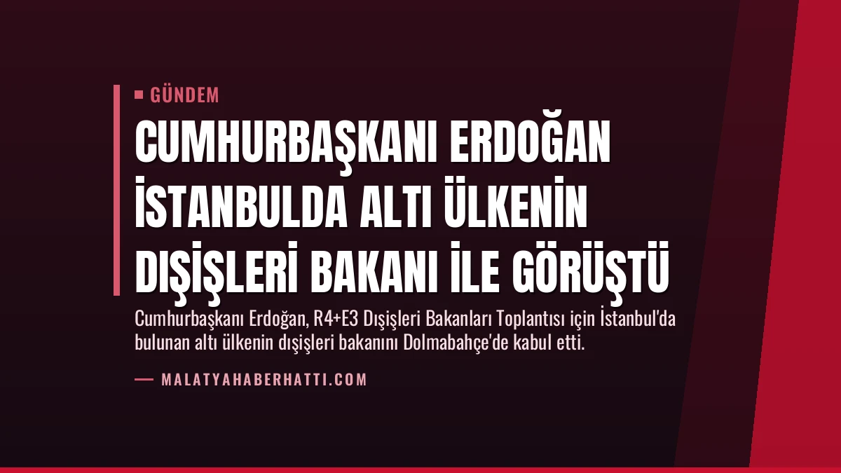 Cumhurbaşkanı Erdoğan İstanbulda Altı Ülkenin Dışişleri Bakanı ile Görüştü