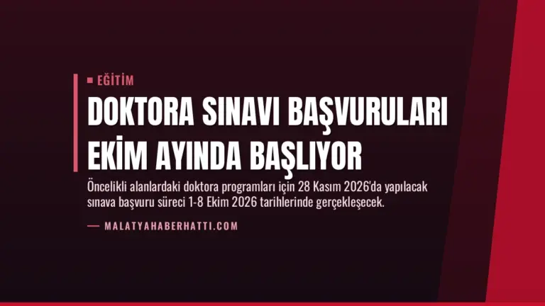 Doktora Sınavı Başvuruları Ekim Ayında Başlıyor