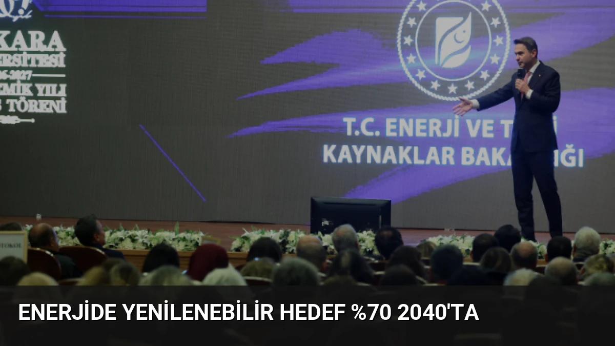 Enerjide Yenilenebilir Hedef %70 2040’ta