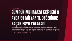 Gümrük Muhafaza Ekipleri 9 Ayda 91 Milyar TL Değerinde Kaçak Eşya Yakaladı