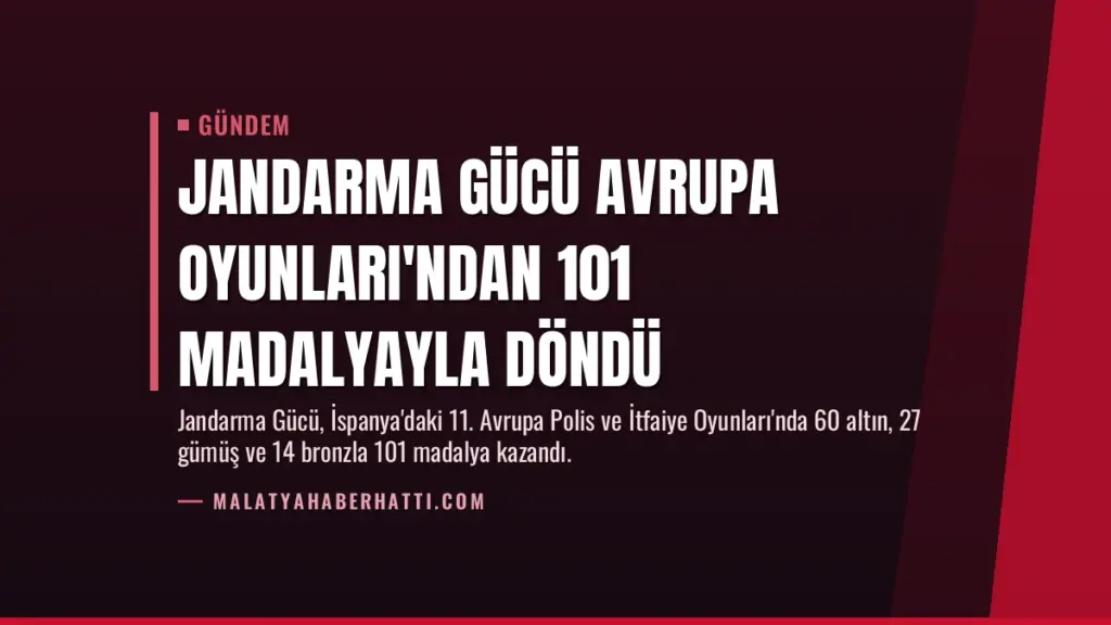 Jandarma Gücü Avrupa Oyunları'ndan 101 Madalyayla Döndü