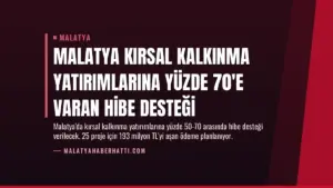 Malatya Kırsal Kalkınma Yatırımlarına Yüzde 70’e Varan Hibe Desteği