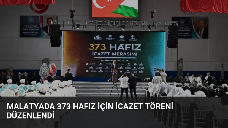 Malatyada 373 Hafız İçin İcazet Töreni Düzenlendi