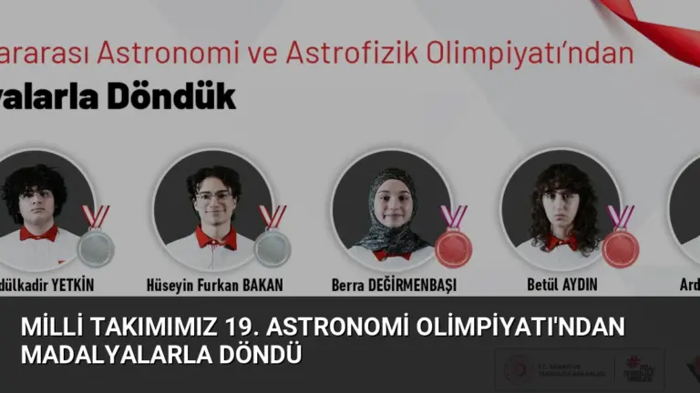 Milli Takımımız 19. Astronomi Olimpiyatı’ndan Madalyalarla Döndü