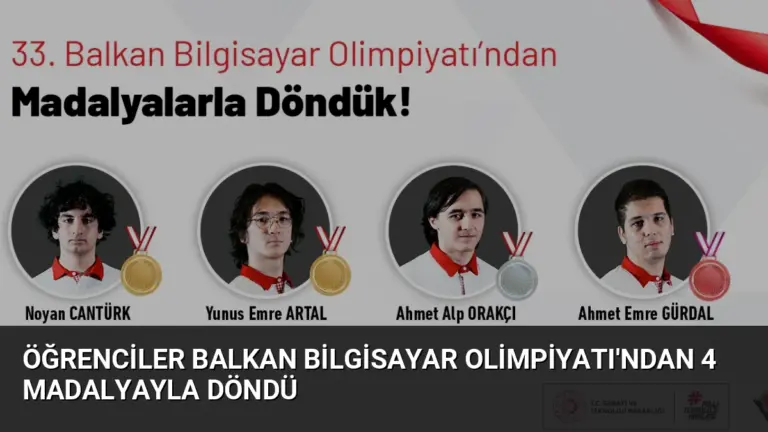 Öğrenciler Balkan Bilgisayar Olimpiyatı’ndan 4 Madalyayla Döndü