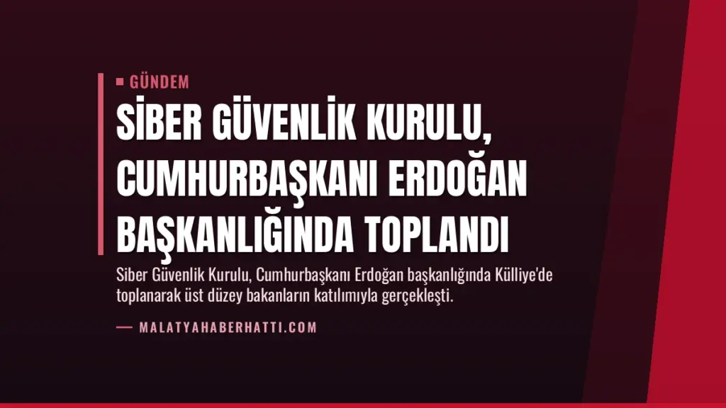 Siber Güvenlik Kurulu, Cumhurbaşkanı Erdoğan başkanlığında toplandı
