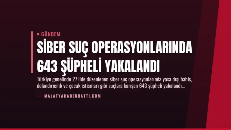 Siber Suç Operasyonlarında 643 Şüpheli Yakalandı