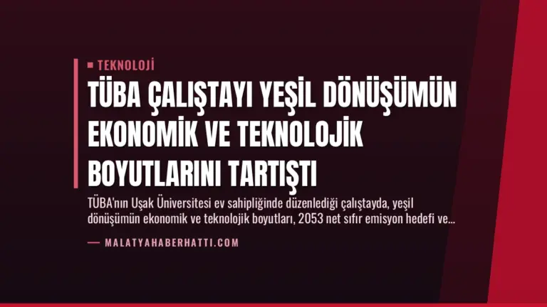 TÜBA Çalıştayı Yeşil Dönüşümün Ekonomik ve Teknolojik Boyutlarını Tartıştı