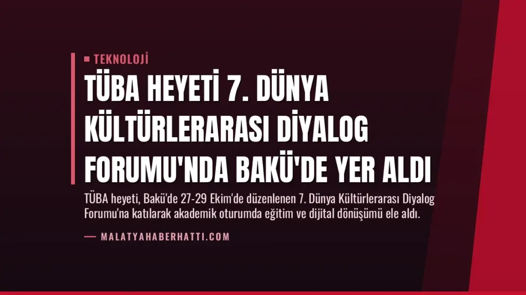 TÜBA Heyeti 7. Dünya Kültürlerarası Diyalog Forumu'nda Bakü'de Yer Aldı