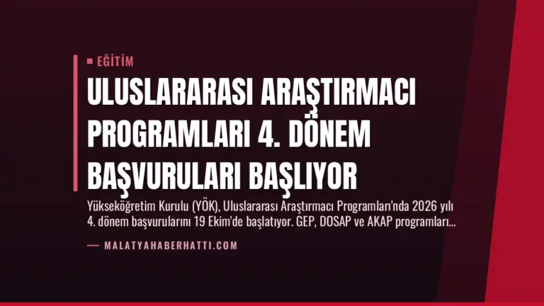 Uluslararası Araştırmacı Programları 4. Dönem Başvuruları Başlıyor