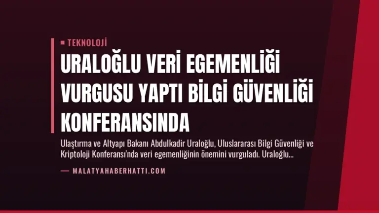 Uraloğlu Veri Egemenliği Vurgusu Yaptı Bilgi Güvenliği Konferansında